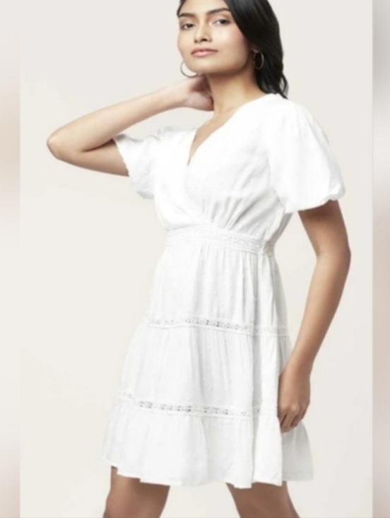 Grace+Karma Dresses & Skirts - Grace+Karma Dreamy Tiered Cotton Summer Dress With Puffy Sleeves